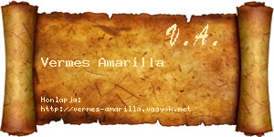 Vermes Amarilla névjegykártya